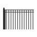 Aleko Steel Dual Swing Driveway Gate Madrid Style 12 ft With Pedestrian Gate 4 ft SET12X4MADD-AP