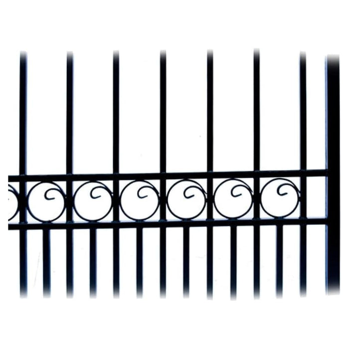 Aleko Steel Dual Swing Driveway Gate Manhattan Style 16 x 6 ft DG16MOSD-AP