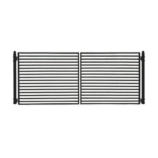 Aleko Steel Dual Swing Driveway Gate Milan Style 12 x 6 ft DG12MILD-AP