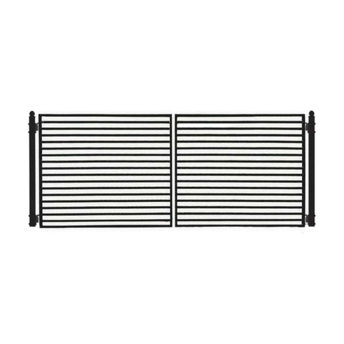 Aleko Steel Dual Swing Driveway Gate Milan Style 12 x 6 ft DG12MILD-AP