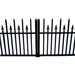 Aleko Steel Dual Swing Driveway Gate Munich Style 14 ft With Pedestrian Gate 4 ft SET14X4MUND-AP