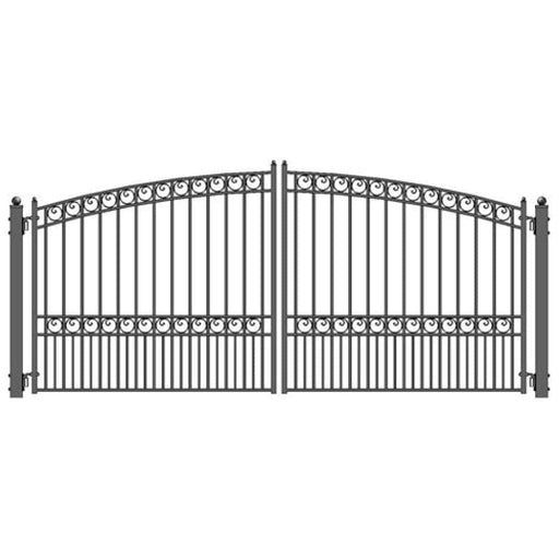 Aleko Steel Dual Swing Driveway Gate Paris Style 12 x 6 ft DG12PARD-AP