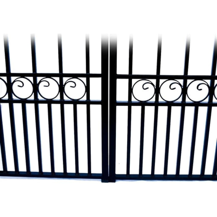 Aleko Steel Dual Swing Driveway Gate Paris Style 12 x 6 ft DG12PARD-AP