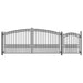 Aleko Steel Dual Swing Driveway Gate Paris Style 14 ft With Pedestrian Gate 4 ft SET14X4PARD-AP