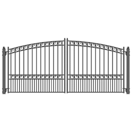 Aleko Steel Dual Swing Driveway Gate Paris Style 14 x 6 DG14PARD-AP