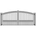 Aleko Steel Dual Swing Driveway Gate Paris Style 16 x 6 ft DG16PARD-AP