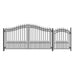 Aleko Steel Dual Swing Driveway Gate Prague Style 12 ft With Pedestrian Gate 4 ft SET12X4PRAD-AP