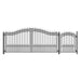 Aleko Steel Dual Swing Driveway Gate Prague Style 14 ft With Pedestrian Gate 4 ft SET14X4PRAD-AP