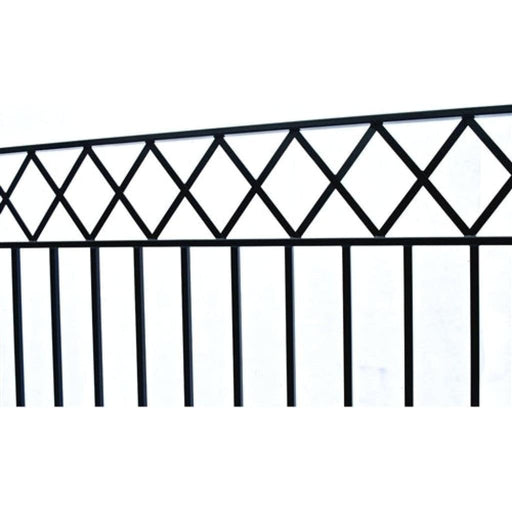 Aleko Steel Dual Swing Driveway Gate Stockholm Style 18 x 6 ft DG18STOD-AP