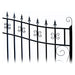 Aleko Steel Dual Swing Driveway Gate Venice Style 12 ft with Pedestrian Gate 4 ft SET12X4VEND-AP