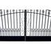 Aleko Steel Dual Swing Driveway Gate Venice Style 12 ft with Pedestrian Gate 4 ft SET12X4VEND-AP