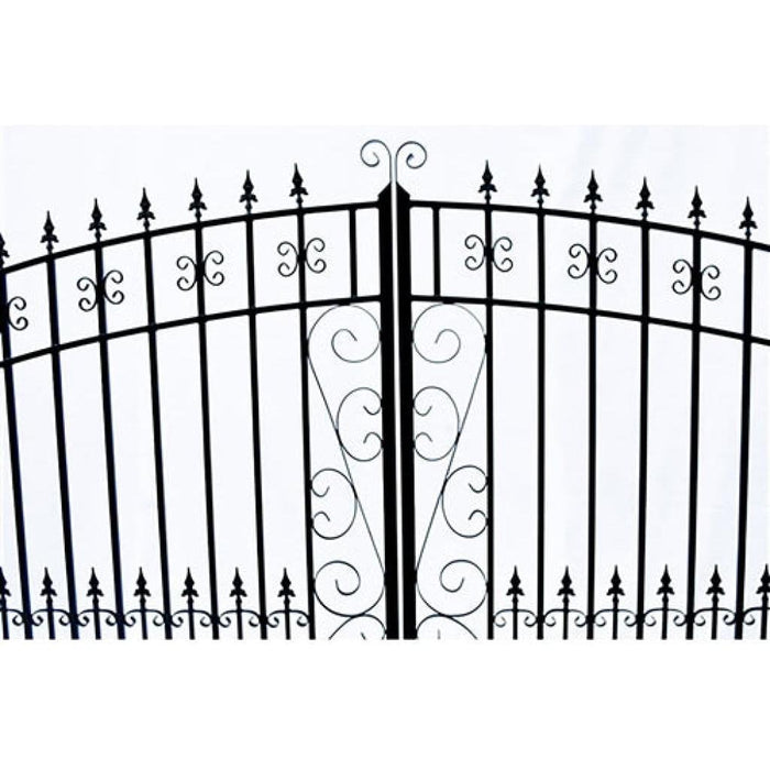 Aleko Steel Dual Swing Driveway Gate Venice Style 12 x 6 ft DG12VEND-AP