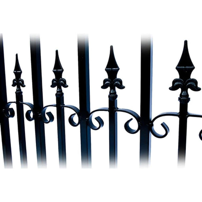 Aleko Steel Dual Swing Driveway Gate Venice Style 12 x 6 ft DG12VEND-AP