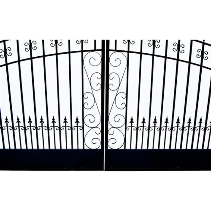 Aleko Steel Dual Swing Driveway Gate Venice Style 14 x 6 ft DG14VEND-AP