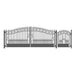 Aleko Steel Dual Swing Driveway Gate Venice Style 16 ft With Pedestrian Gate 4 ft SET16X4VEND-AP