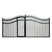 Aleko Steel Dual Swing Driveway Gate with Built-In Pedestrian Door VIENNA Style 16 x 7 Feet DGP16VIENNA-AP