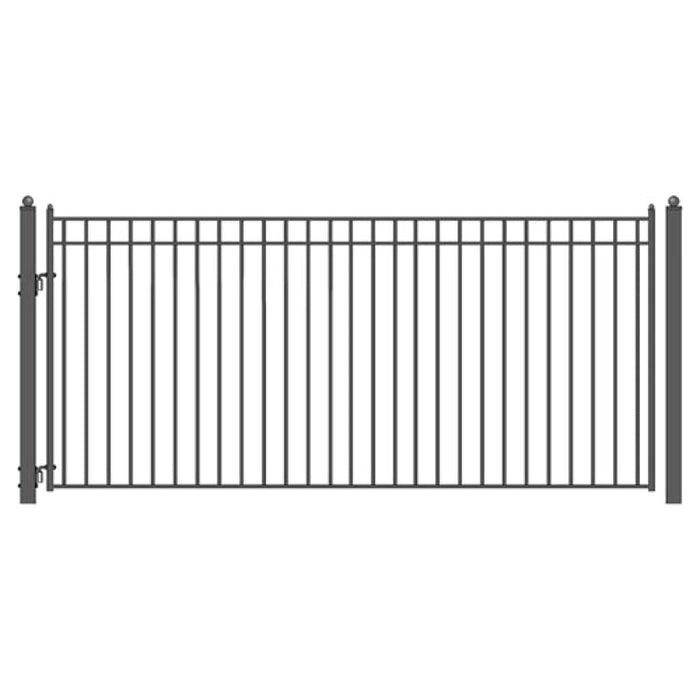 Aleko Steel Single Swing Driveway Gate Madrid Style 18 x 6 ft DG18MADSSW-AP