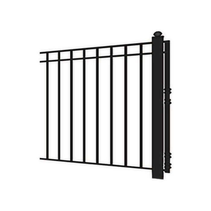 Aleko Steel Single Swing Driveway Gate Madrid Style 18 x 6 ft DG18MADSSW-AP