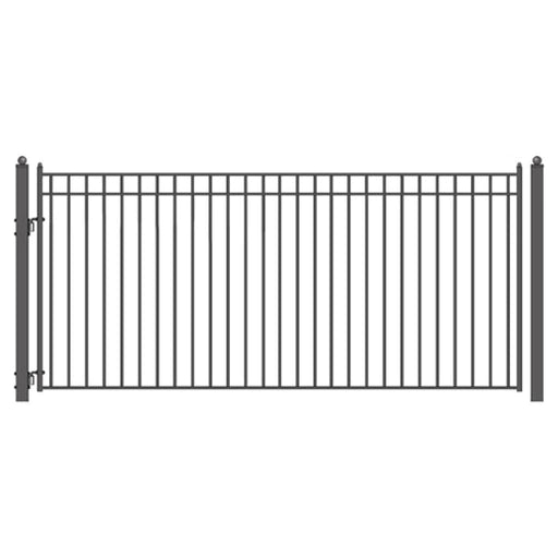 Aleko Steel Single Swing Driveway Gate Madrid Style 18 x 6 ft DG18MADSSW-AP