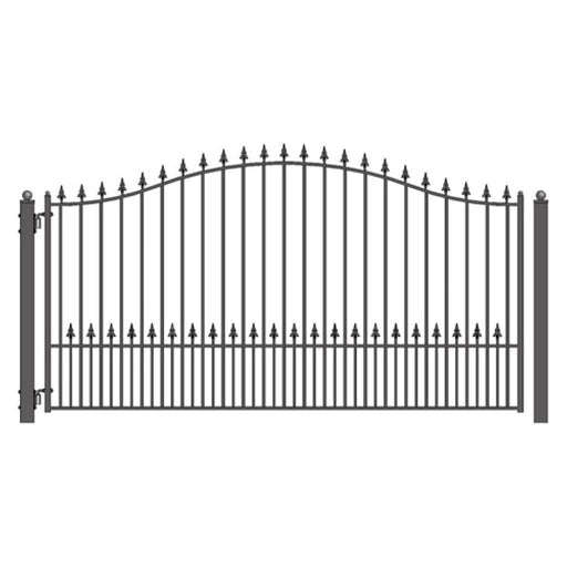 Aleko Steel Single Swing Driveway Gate Munich Style 12 x 6 ft DG12MUNSSW-AP