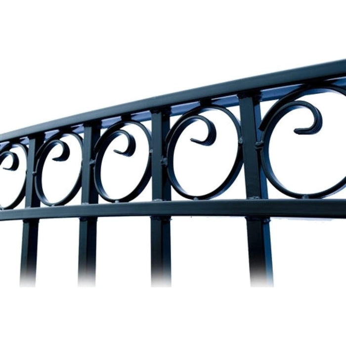 Aleko Steel Single Swing Driveway Gate Paris Style 12 x 6 ft DG12PARSSW-AP