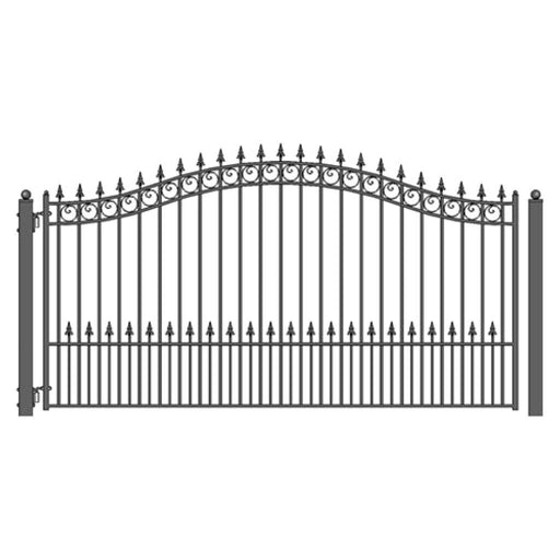 Aleko Steel Single Swing Driveway Gate Prague Style 18 x 6 ft DG18PRASSW-AP