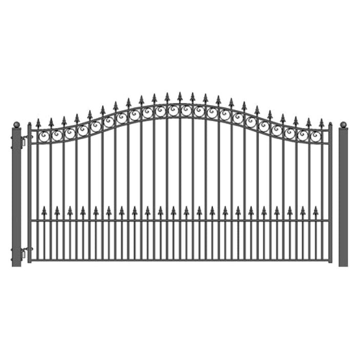 Aleko Steel Single Swing Driveway Gate Prague Style 18 x 6 ft DG18PRASSW-AP