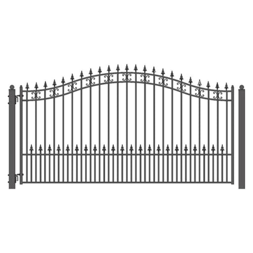 Aleko Steel Single Swing Driveway Gate ST.LOUIS Style 12 x 6 ft DG12SPTSSW-AP