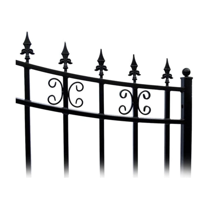 Aleko Steel Single Swing Driveway Gate ST.LOUIS Style 12 x 6 ft DG12SPTSSW-AP