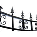 Aleko Steel Single Swing Driveway Gate ST.LOUIS Style 12 x 6 ft DG12SPTSSW-AP