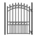 Aleko Steel Sliding Driveway Gate 12 ft with Pedestrian Gate 5 ft LONDON Style DG12LONSSLPED-AP