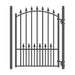 Aleko Steel Sliding Driveway Gate 12 ft with Pedestrian Gate 5 ft  MUNICH Style  DG12MUNSSLPED-AP