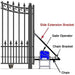 Aleko Steel Sliding Driveway Gate 12 ft with Pedestrian Gate 5 ft  MUNICH Style  DG12MUNSSLPED-AP