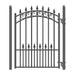 Aleko Steel Sliding Driveway Gate 12 ft with Pedestrian Gate 5 ft PRAGUE Style DG12PRASSLPED-AP