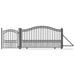 Aleko Steel Sliding Driveway Gate 16 ft with Pedestrian Gate 5 ft PARIS Style DG16PARSSLPED-AP