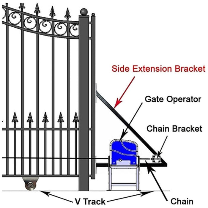 Aleko Steel Sliding Driveway Gate 16 ft with Pedestrian Gate 5 ft PRAGUE Style DG16PRASSLPED-AP