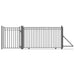 Aleko Steel Sliding Driveway Gate 20 ft with Pedestrian Gate 5 ft MADRID Style DG20MADSSLPED-AP