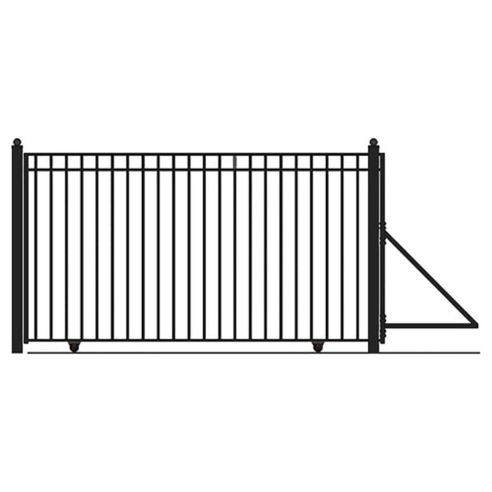 Aleko Steel Sliding Driveway Gate Madrid Style 12 x 6 1/4 Feet DG12MADSSL-AP