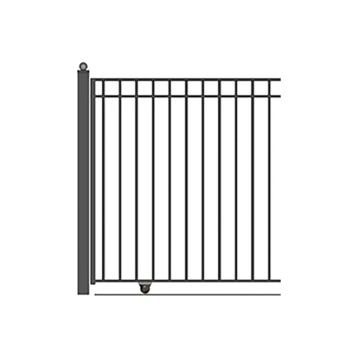 Aleko Steel Sliding Driveway Gate Madrid Style 14 x 6 1/4 Feet DG14MADSSL-AP