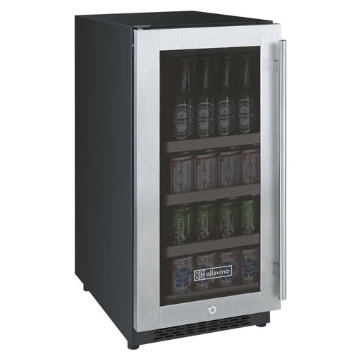 Allavino 15" Wide FlexCount II Tru-Vino Stainless Steel Left Hinge Beverage Center VSBC15-SL20