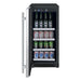 Allavino 15" Wide FlexCount II Tru-Vino Stainless Steel Left Hinge Beverage Center VSBC15-SL20