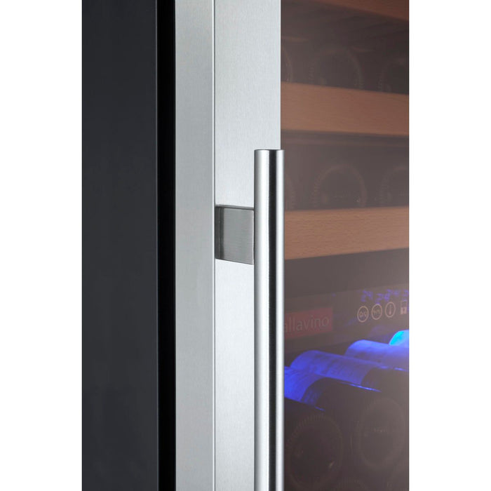 Allavino 24" Wide FlexCount Classic II Tru-Vino 172 Bottle Dual Zone Stainless Steel Right Hinge Wine Refrigerator YHWR172-2SR20