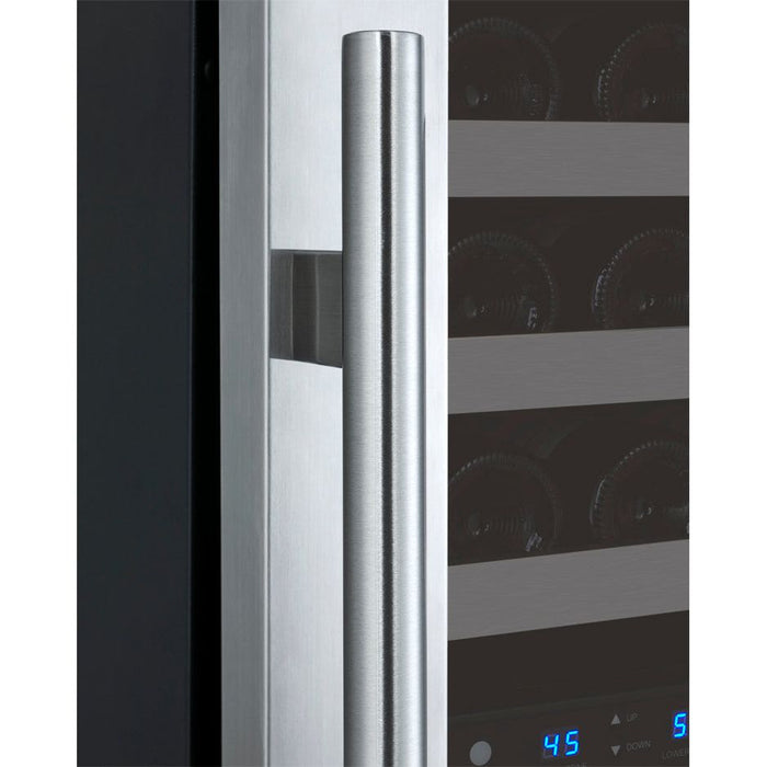 Allavino 24" Wide FlexCount II Tru-Vino 121 Bottle Dual Zone Stainless Steel Left Hinge Wine Refrigerator VSWR121-2SL20