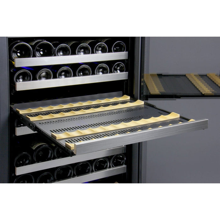 Allavino 24" Wide FlexCount II Tru-Vino 121 Bottle Dual Zone Stainless Steel Left Hinge Wine Refrigerator VSWR121-2SL20