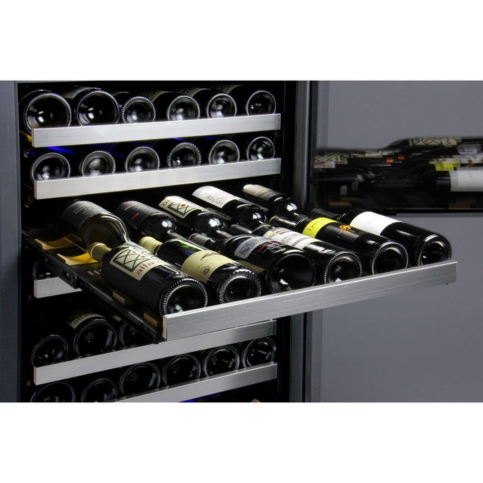 Allavino 24" Wide FlexCount II Tru-Vino 121 Bottle Dual Zone Stainless Steel Right Hinge Wine Refrigerator VSWR121-2SR20