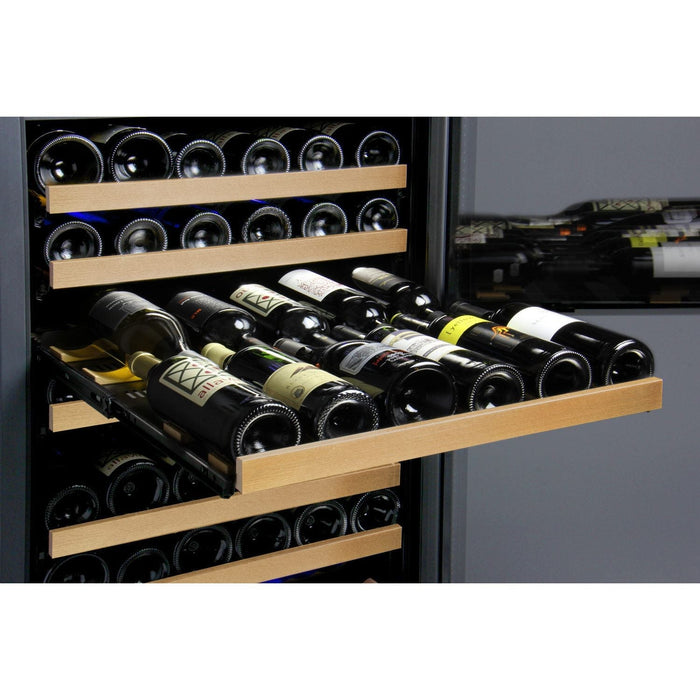 Allavino 24" Wide FlexCount II Tru-Vino 172 Bottle Dual Zone Black Left Hinge Wine Refrigerator VSWR172-2BL20