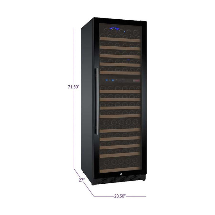 Allavino 24" Wide FlexCount II Tru-Vino 172 Bottle Dual Zone Black Right Hinge Wine Refrigerator VSWR172-2BR20