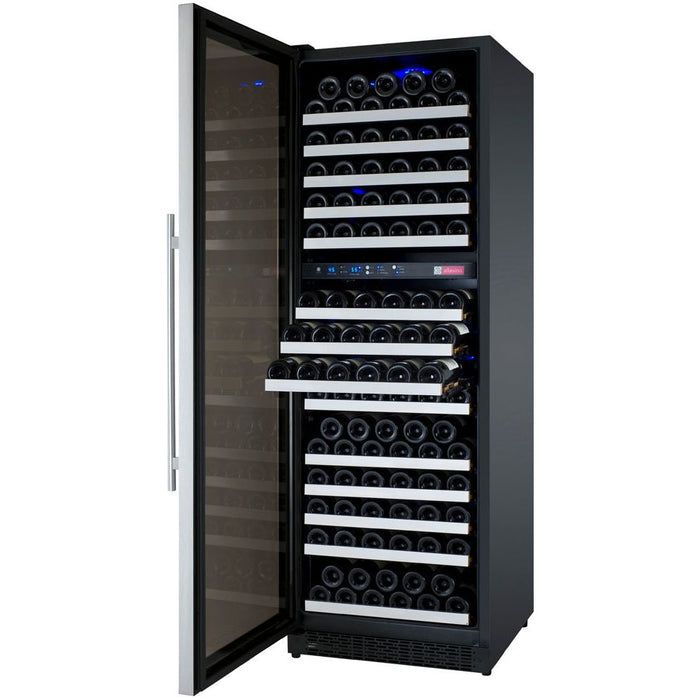 Allavino 24" Wide FlexCount II Tru-Vino 172 Bottle Dual Zone Stainless Steel Left Hinge Wine Refrigerator VSWR172-2SL20