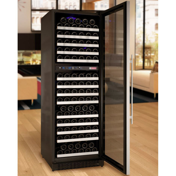 Allavino 24" Wide FlexCount II Tru-Vino 172 Bottle Dual Zone Stainless Steel Right Hinge Wine Refrigerator VSWR172-2SR20