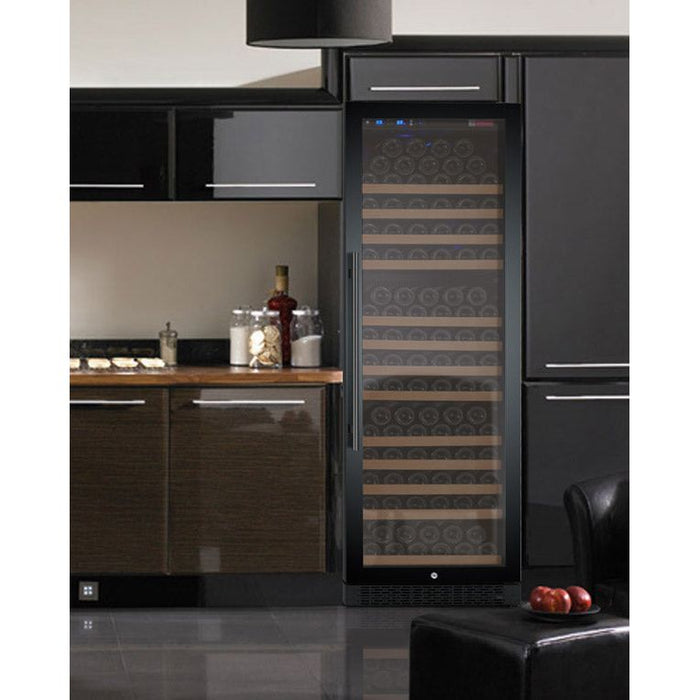 Allavino 24" Wide FlexCount II Tru-Vino 177 Bottle Single Zone Black Right Hinge Wine Refrigerator VSWR177-1BR20